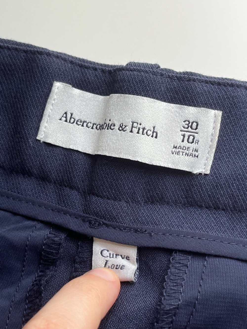 NEW Abercrombie & Fitch Sloane Tailored Wide Leg Pants Curve Love Blue 10 30 R - Picture 8 of 12
